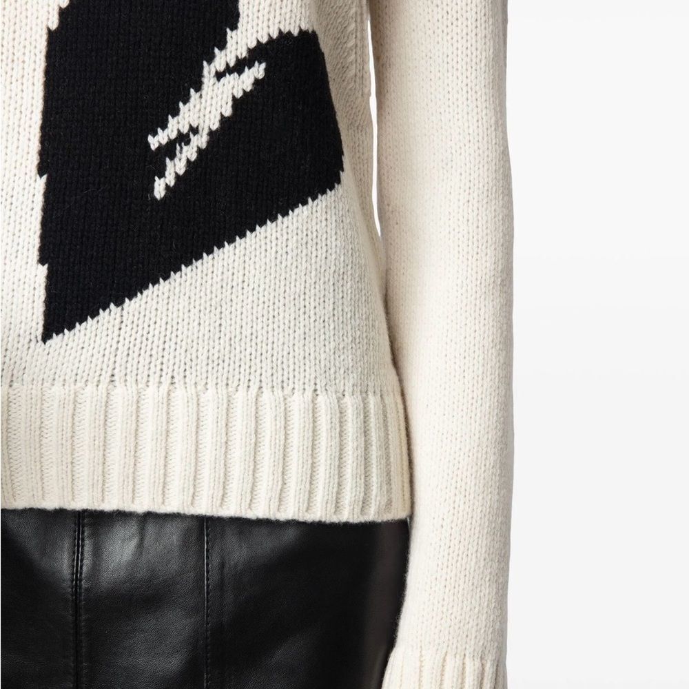 Zadig & Voltaire Malty We Heart Wool Sweater Small NWOT - Picture 4 of 8